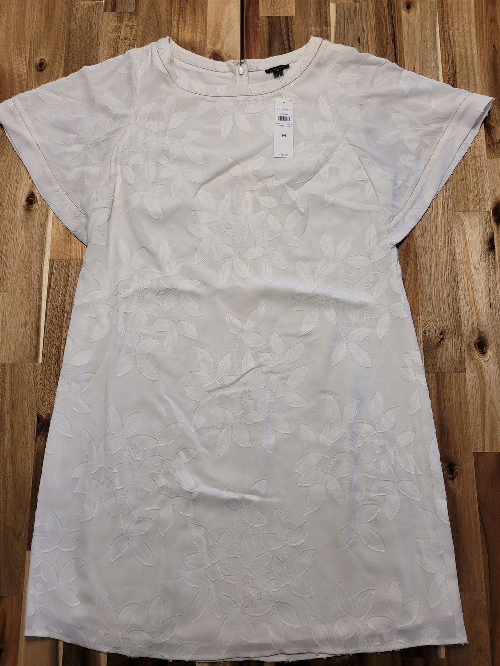 White Floral Embroidered Shift Dress - Ann Taylor